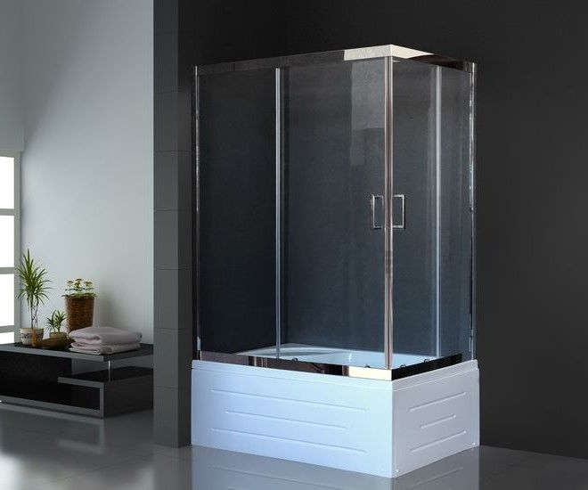 Душевой уголок Royal Bath BP 100x80см правый хром RB8100BP-T-CH-R