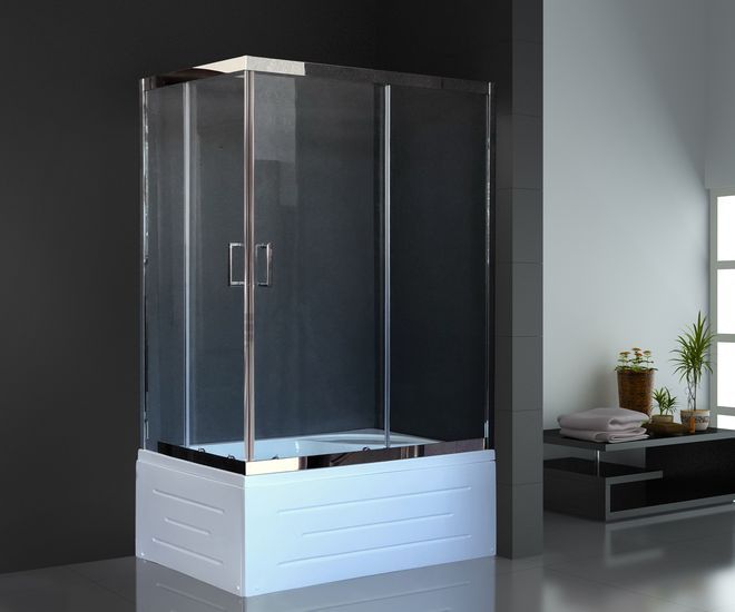 Душевой уголок Royal Bath BP 100x80см левый хром RB8100BP-T-CH-L