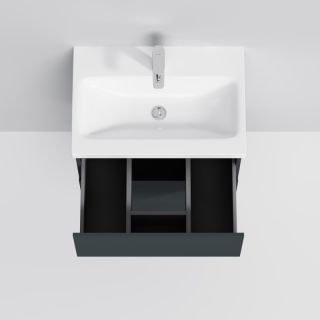 Am.pm Gem M90FHX07522GM  тумба под раковину 75 см графит матовый Am.pm Gem M90FHX07522GM  тумба под раковину 75 см графит матовый