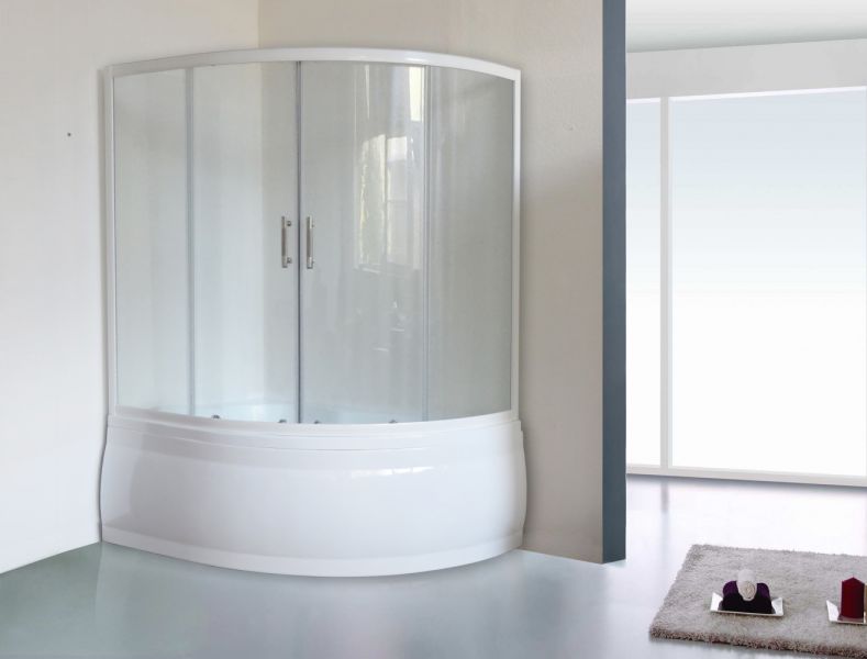 Шторка на ванну Royal Bath Alpine 140см белый RB140ALP-T