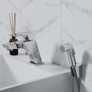 Смеситель для раковины Paini Torre 98CR205/574 с гигиеническим душем хром Смеситель для раковины Paini Torre 98CR205/574 с гигиеническим душем хром