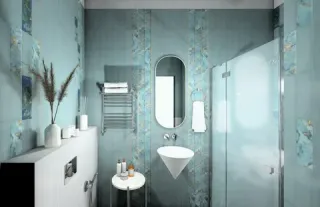 Плитка Kerama Marazzi 9036 Дарсена голубой глянцевый 8.5x28.5x0,85