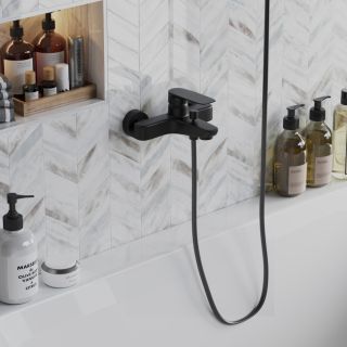 Смеситель для ванны Paini Nove 09YO111 чёрный матовый