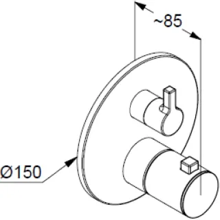 Термостатический смеситель для ванны и душа Kludi Nova Fonte 208100515 белый матовый