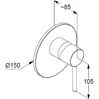 Смеситель для душа Kludi Bozz 387555376 белый матовый