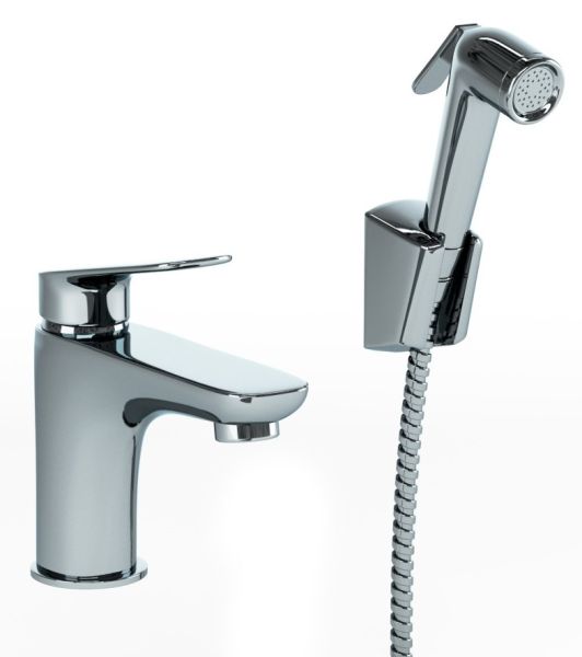 Смеситель для раковины Paini Laguna LACR205/574 с гигиеническим душем хром