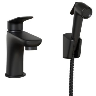 Смеситель для раковины Paini Laguna LAYO205/574 с гигиеническим душем чёрный