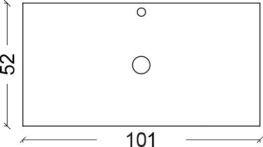 Столешница Armadi Art Solid Glass 100см белый 851-100