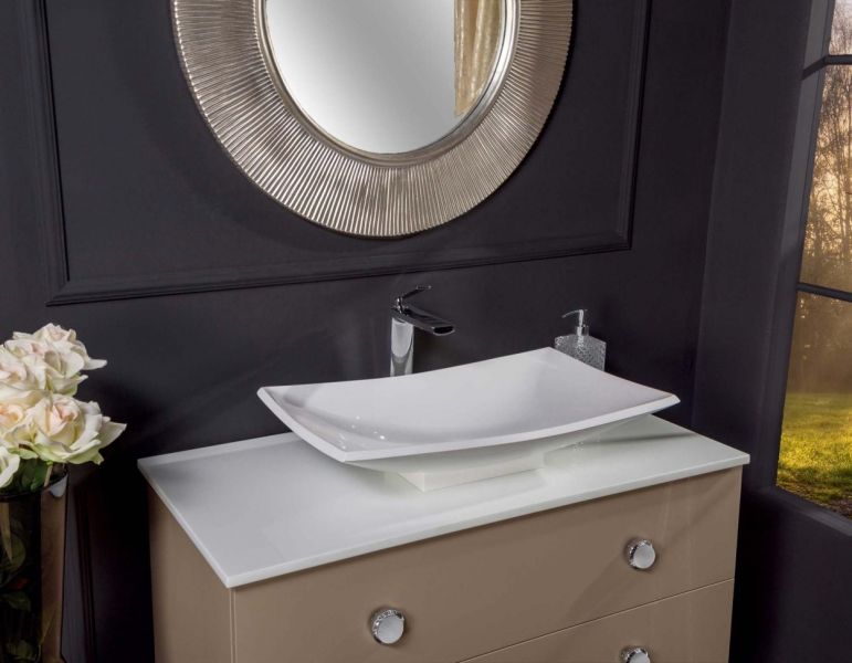 Столешница Armadi Art Solid Glass 100см белый 851-100