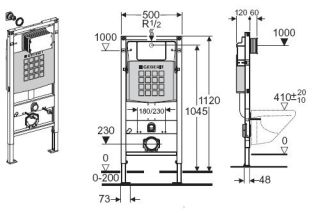Инсталляция Geberit Duofix UP 320 111.300.00.5 для унитаза Инсталляция Geberit Duofix UP 320 111.300.00.5 для унитаза