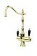 Смеситель для раковины Boheme с краном TRADIZIONALE ORO с черной керамикой_Комплект золото