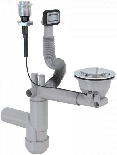 Одинарный сифон с переливом  Alveus 1123351 PUSH-POP-UP KARAT UP, WAVE UP, GLASSIX UP Одинарный сифон с переливом  Alveus 1123351 PUSH-POP-UP KARAT UP, WAVE UP, GLASSIX UP