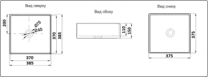 Раковина-чаша CeramaLux W1531А Белая 38.5 см