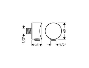 Шланговое подключение Hansgrohe FixFit S 26453000 хром
