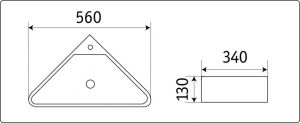 Раковина-чаша CeramaLux 78377 белая 56 см