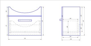 Тумба под раковину Dreja Alfa 99.0305 55 см белый