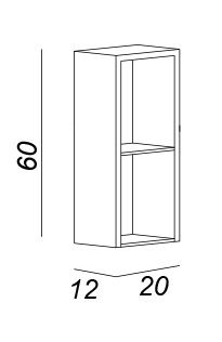 Шкаф подвесной Cezares 20x60 Bianco Lucido Eden 53133