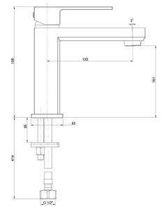 Смеситель для раковины Paini Grazia 21PZ205S чёрный матовый