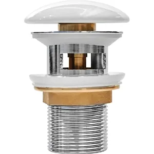 Донный клапан Milleau PD1GW/WO глянцевый белый с переливом