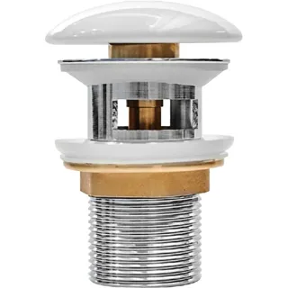 Донный клапан Milleau PD1GW/WO глянцевый белый с переливом Донный клапан Milleau PD1GW/WO глянцевый белый с переливом