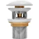 Донный клапан Milleau PD1GW/WO глянцевый белый с переливом