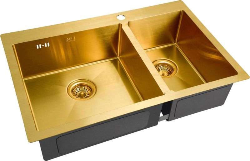 Мойка кухонная Zorg Inox PVD SZR-78-2-51-L BRONZE