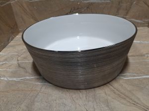Раковина CeramaLux C1054 бело-серая 36.5 см