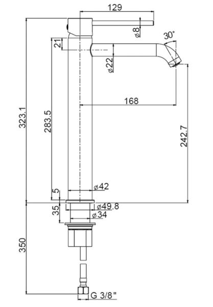Смеситель для раковины Paini Cox 78PJ205OLL матовое золото