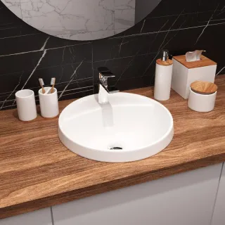 Раковина Sanita Luxe Арт WB.IN/Art/43-C/WHT.G/S1 42 см белый