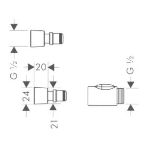 Адаптер для смены ручного душа Hansgrohe 28346000