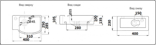 Раковина-чаша CeramaLux 78404R белая 40 см