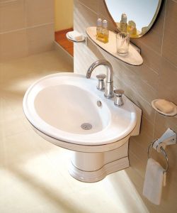 Раковина CeramaLux 1414 белая 75 см