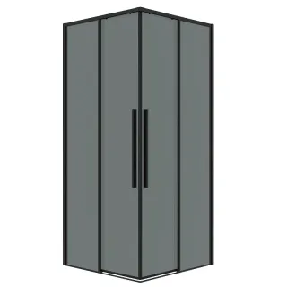 Душевой уголок Grossman Galaxy 300.K33.01.7070.21.10 70x70 см профиль чёрный матовый стекло тонированное