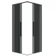 Душевой уголок Grossman Galaxy 300.K33.01.7070.21.10 70x70 см профиль чёрный матовый стекло тонированное