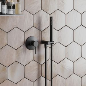Встраиваемый смеситель для душа Paini Brera 74PZ690 чёрный матовый