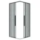 Душевой уголок Grossman Galaxy 300.K33.01.9090.21.02 90x90 см профиль чёрный матовый стекло шиншилла