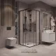 Душевой уголок Grossman Cosmo 300.K33.02.8080.42.00 80x80 см профиль графит сатин стекло прозрачное