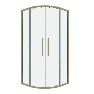 Душевой уголок Grossman Cosmo 301.K33.02.1010.32.00 100x100 см профиль золото сатиновое стекло прозрачное