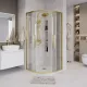 Душевой уголок Grossman Cosmo 301.K33.02.1010.32.00 100x100 см профиль золото сатиновое стекло прозрачное