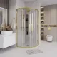 Душевой уголок Grossman Cosmo 301.K33.02.1010.32.00 100x100 см профиль золото сатиновое стекло прозрачное
