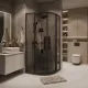 Душевой уголок Grossman Cosmo 301.K33.02.9090.21.10 90x90 см профиль чёрный матовый стекло тонированное