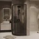 Душевой уголок Grossman Cosmo 301.K33.02.9090.21.10 90x90 см профиль чёрный матовый стекло тонированное