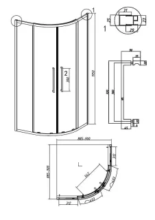 Душевой уголок Grossman Cosmo 301.K33.02.9090.21.10 90x90 см профиль чёрный матовый стекло тонированное