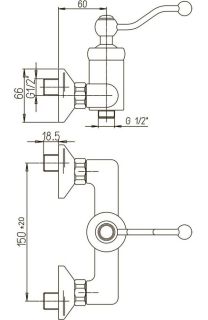 Смеситель для душа Paini Duomo 88PJ511 матовое золото