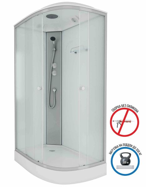 Душевая кабина Niagara NG-4312-08L 120x80см серебро/матовое