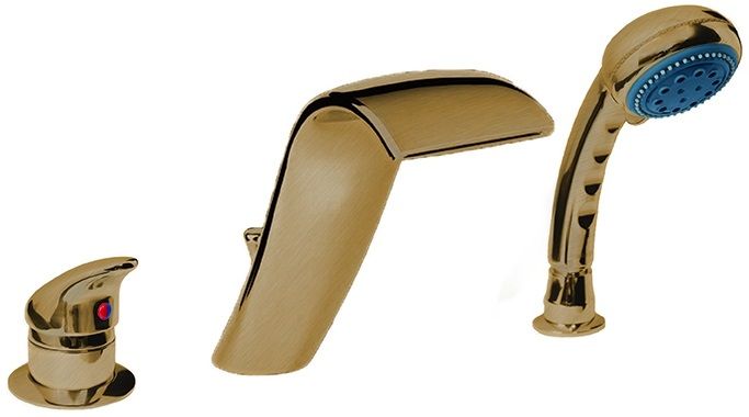 Смеситель на борт ванны Boheme Cobra бронза 399
