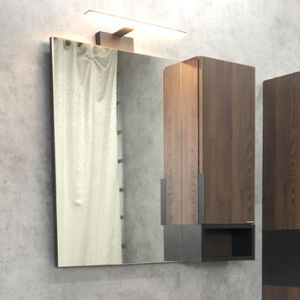 Comforty Зеркало-шкаф "Франкфурт-75" дуб шоколадно-коричневый
