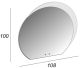 Зеркало с LED подсветкой Cezares 108x100 Avril 45010