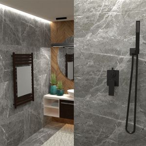 Встраиваемый смеситель для ванны Paini Grazia 21PZ6911 чёрный матовый
