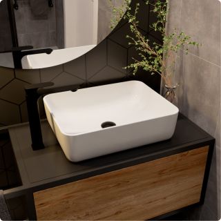 Смеситель для раковины AQUAme Monza AQM6314MB чёрный матовый